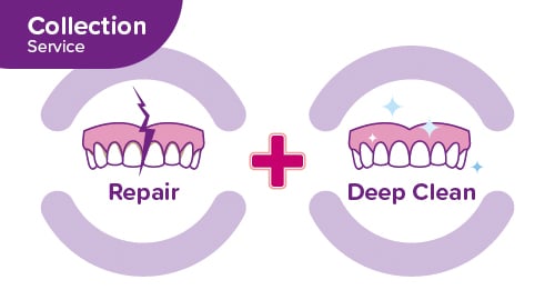 denture medics repair and clean collection